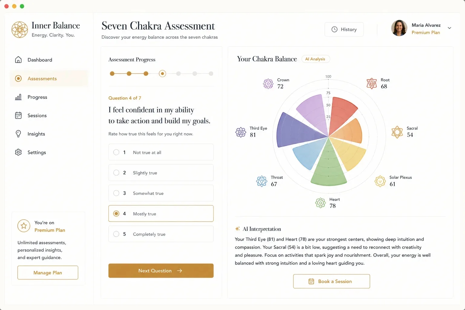 Chakra Assessment Widget