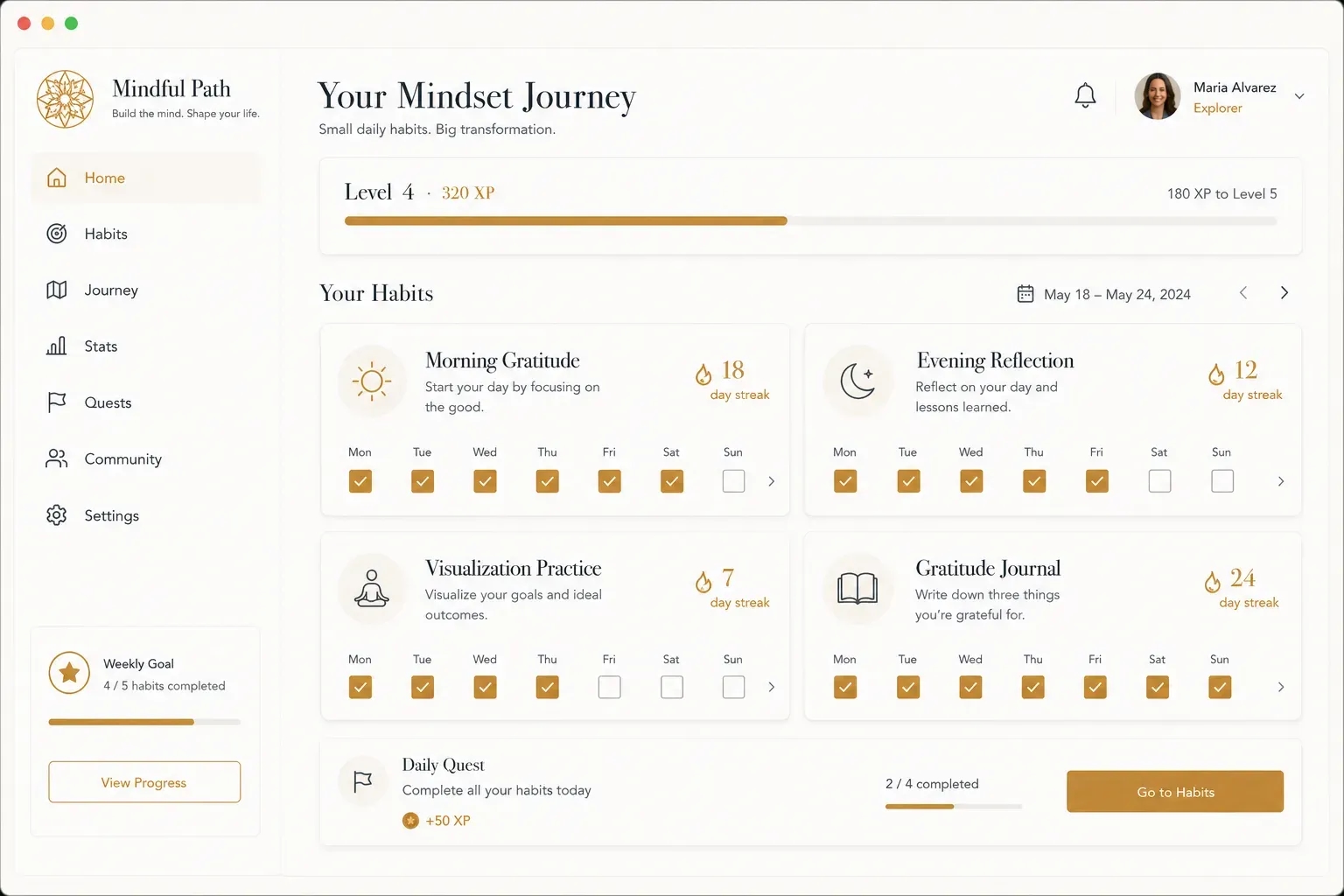 Habit Tracker Widget