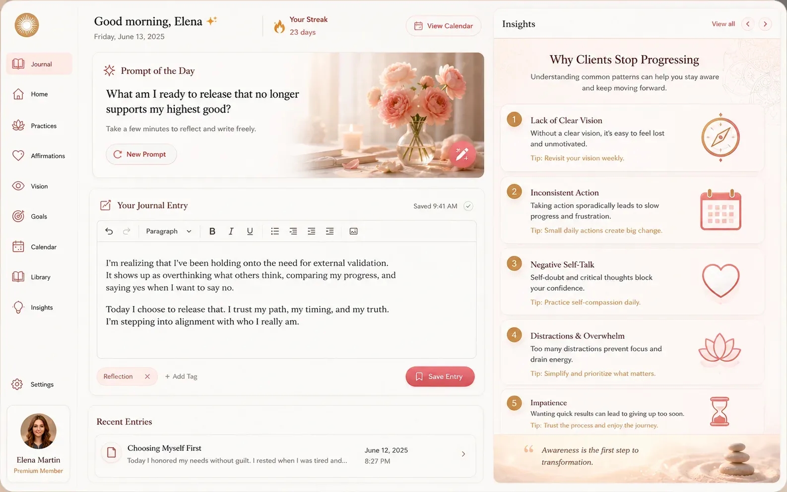 Journaling Widget