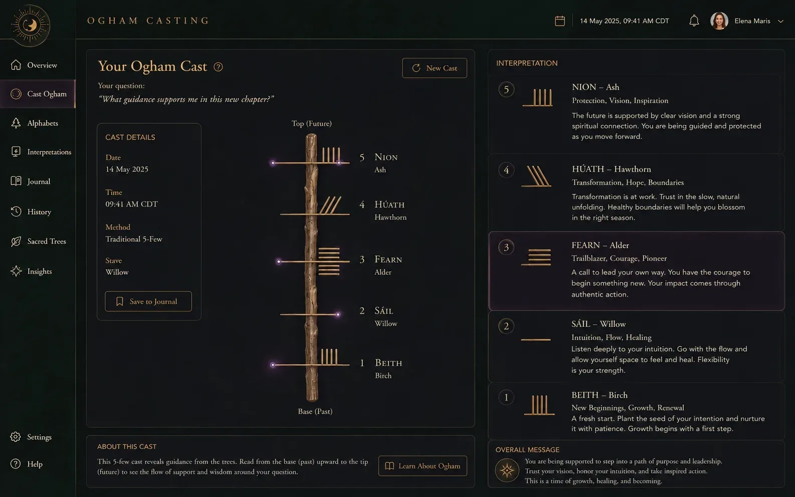Ogham Casting Widget